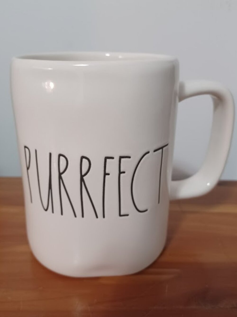 Rae Dunn Artisan Collection by Magenta "Purrfect" White Coffee Mug